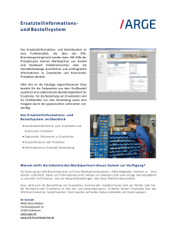 ARGE Spare part information- and order system service description