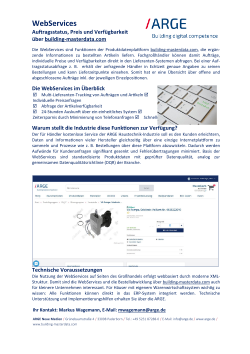 ARGE Leistungsbeschreibung WebServices