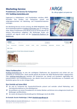 Leistungsbeschreibung Marketing-Service