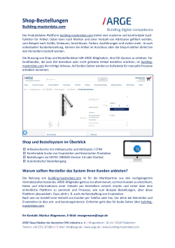 ARGE Leistungsbeschreibung Shop Bestellungen