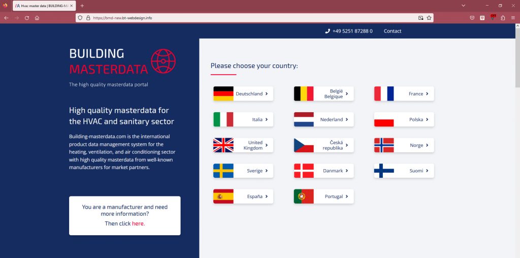 Relaunch building-masterdata.com für noch mehr länderspezifische Informationen