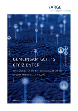 ARGE Factsheet - "Gemeinsam gehts effizienter"