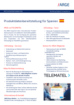 Produktdatenbereitstellung für Spanien - BUILDING MASTERDATA - SHK Branche